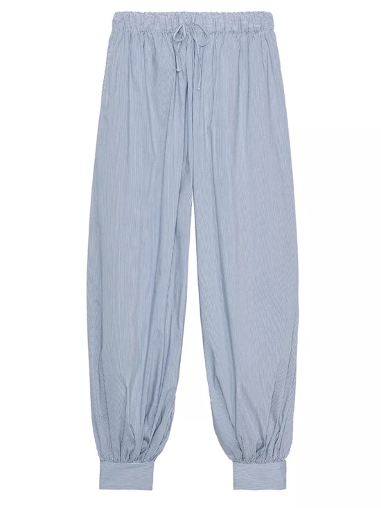 Zara Pants - ZARA Blue White Striped Poplin Balloon Pants